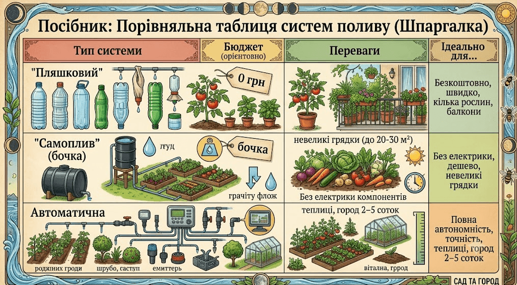 Крапельний полив своїми руками